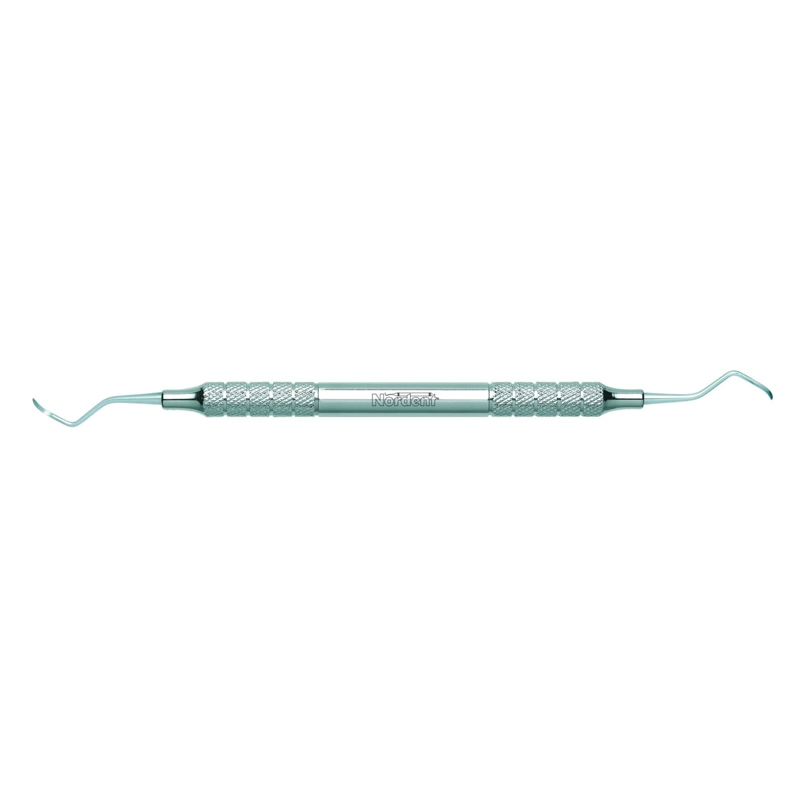 Nordent McCall #13S-14S Double-End Curette, DuraLite Round Handle, Stainless Steel, RESCM13S-14S thumbnail 2