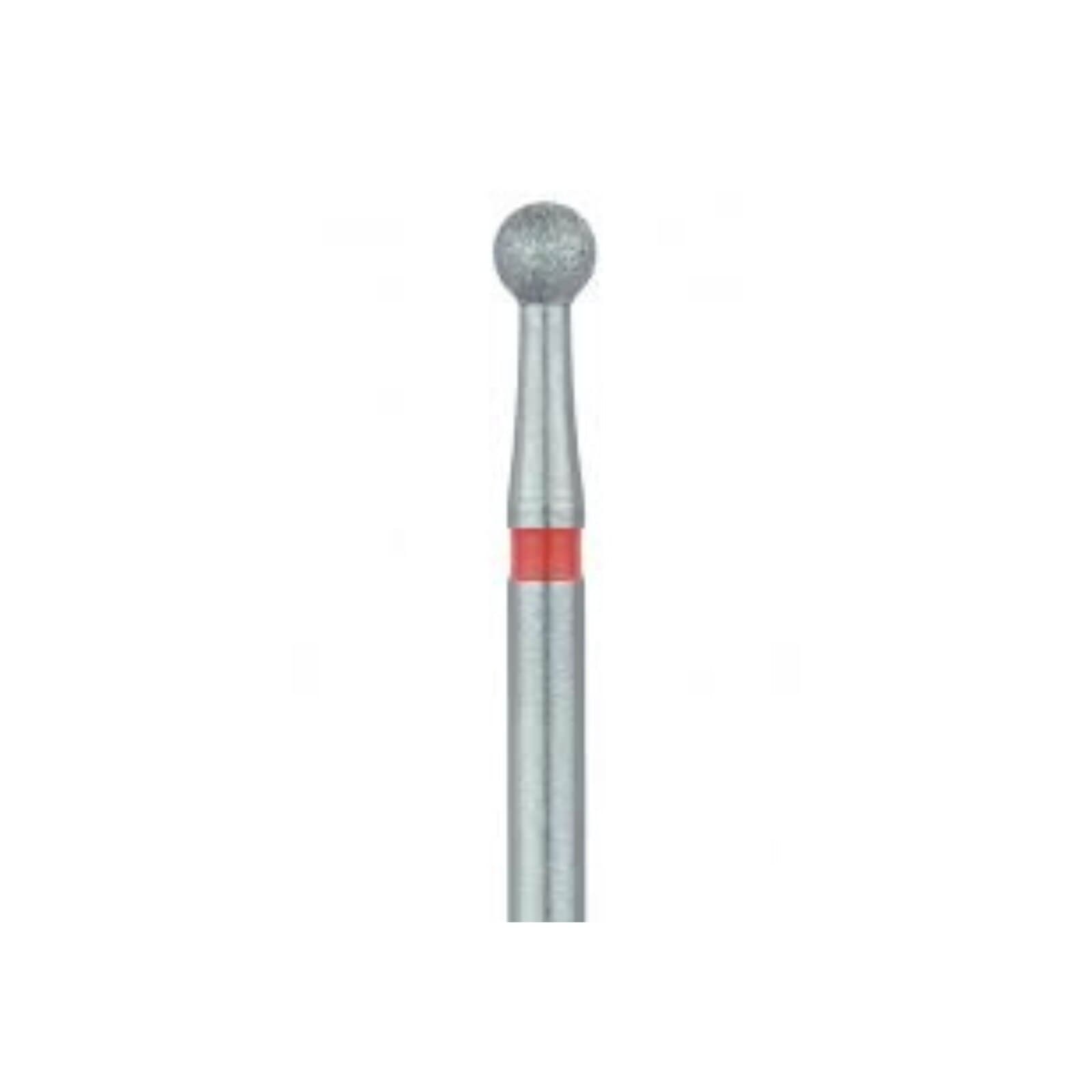 Meisinger Multi-Use Diamond Bur, FG, Round, #801F, 2.1 mm, Fine, Red, 5/Pk, 801F-021-FG thumbnail 3