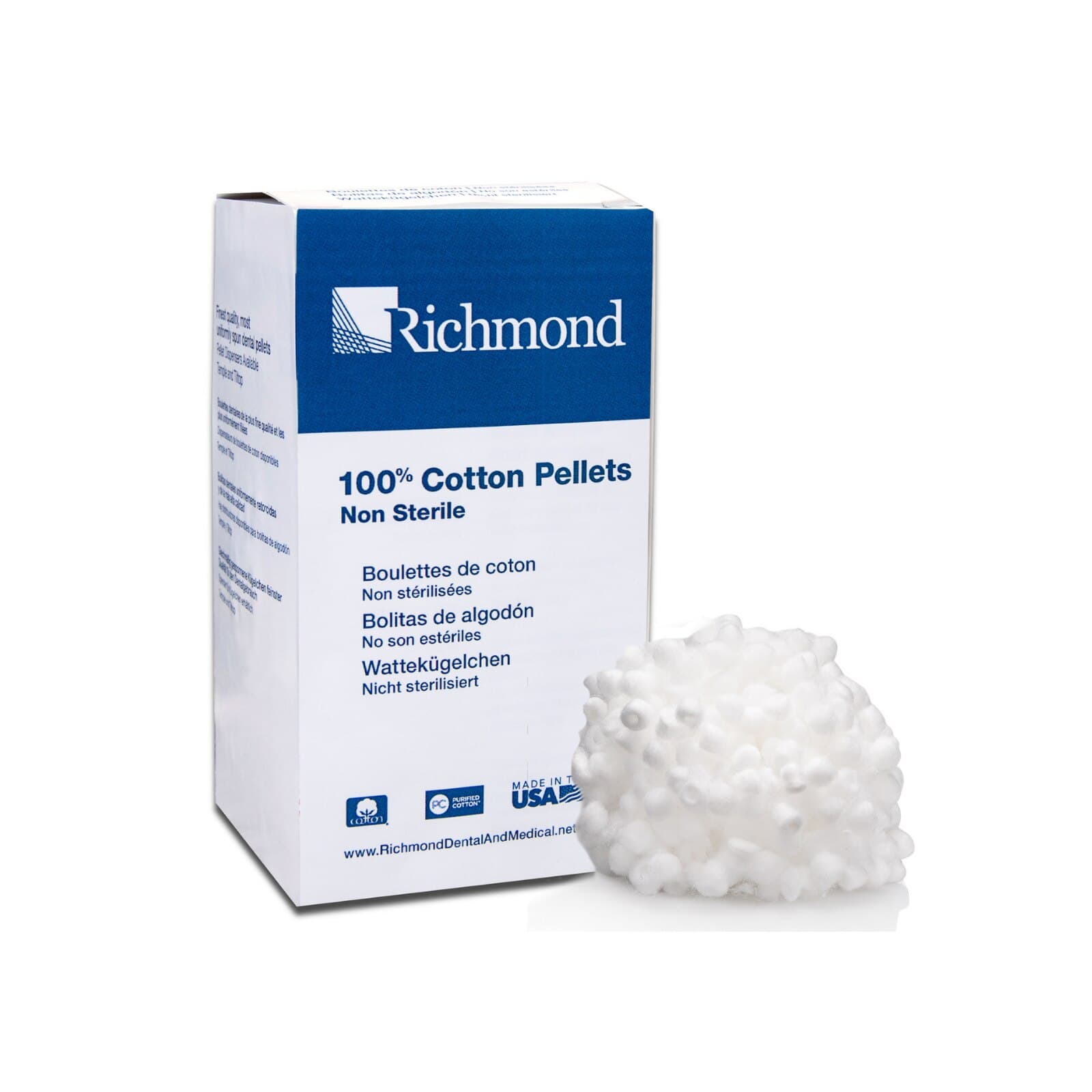 Richmond Dental Cotton Pellets, Size 2, 7/32" Diameter, 100% Cotton, Non-Sterile, 2550/Box, 100107 thumbnail 13