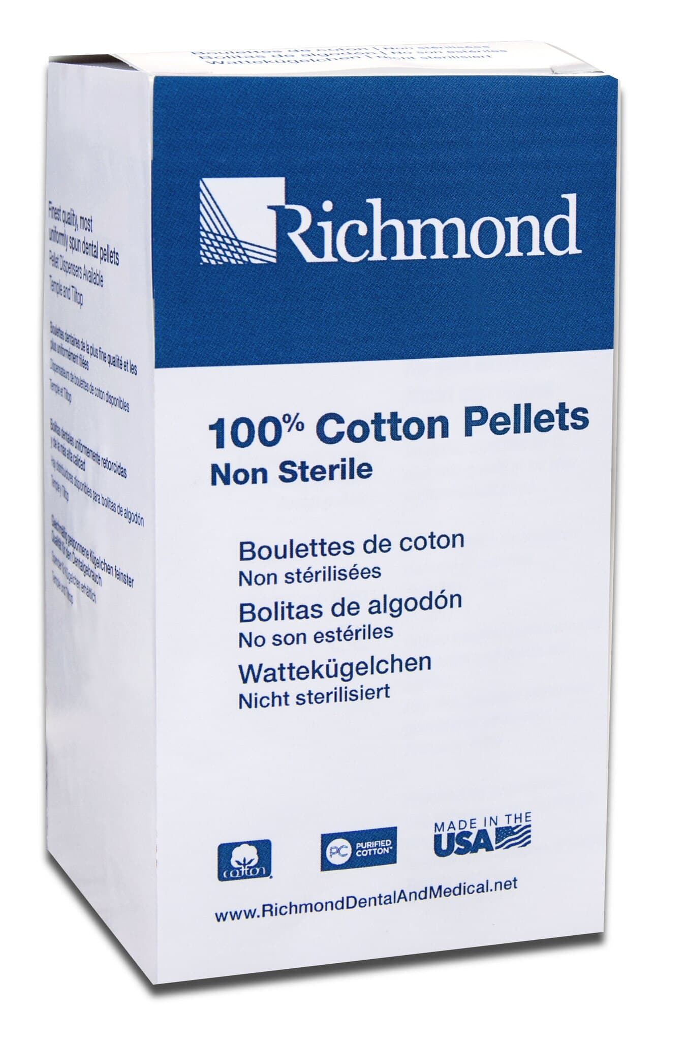 Richmond Dental Cotton Pellets, Size 2, 7/32" Diameter, 100% Cotton, Non-Sterile, 2550/Box, 100107 thumbnail 14