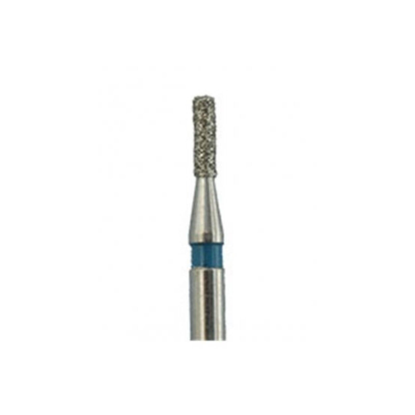 Meisinger Multi-Use Diamond Bur, Friction Grip, Cylinder, Flat End, 835-010-FG, 1.0 mm Head Diameter, Medium Grit, Blue Ring, 5/Pk thumbnail 4