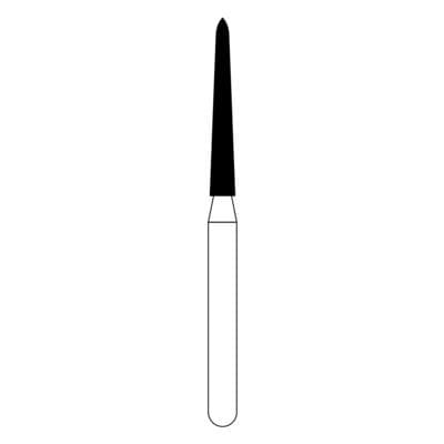 NTI FG Diamond Bur, Medium Grit, Curettage Cone Bevel End, #879K-014 (M879K-014), 1.4 mm Diameter, 10.0 mm Head Length, Friction Grip, 5/Pk thumbnail 2