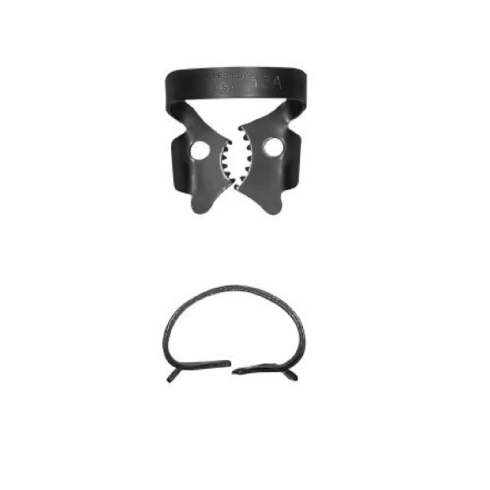 Hu-Friedy Black Line Rubber Dam Clamp #13A, Winged, Lower Left Molars, Satin Steel, RDCM13AX thumbnail 2