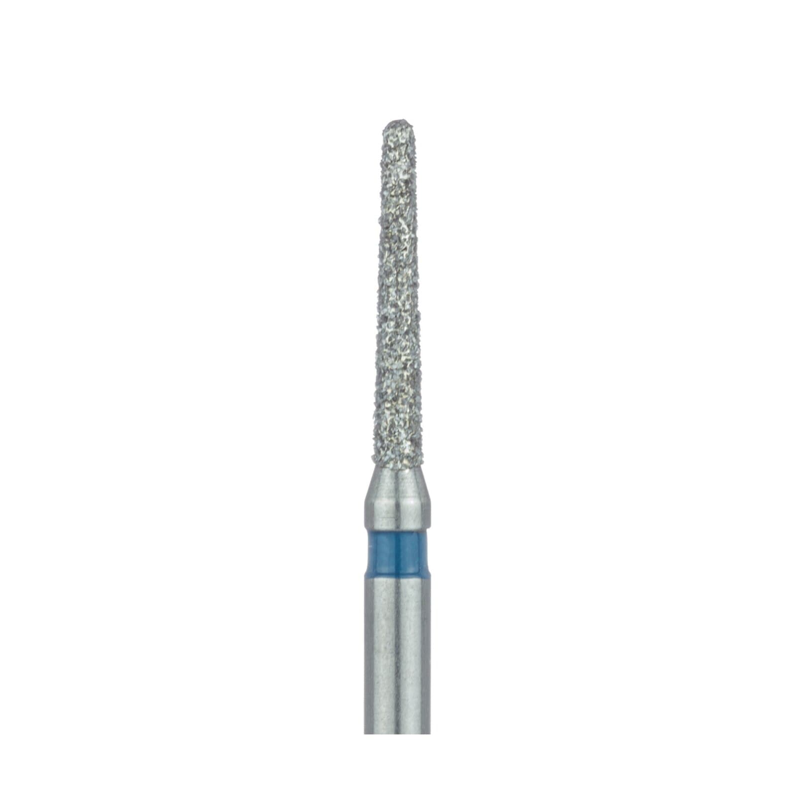 Meisinger 850-012-FG Multi-Use Diamond Bur, Round End Taper, Medium Grit, Blue Ring, 1.2 mm Head, 8 mm Working Length, Friction Grip, 5/Pk thumbnail 3