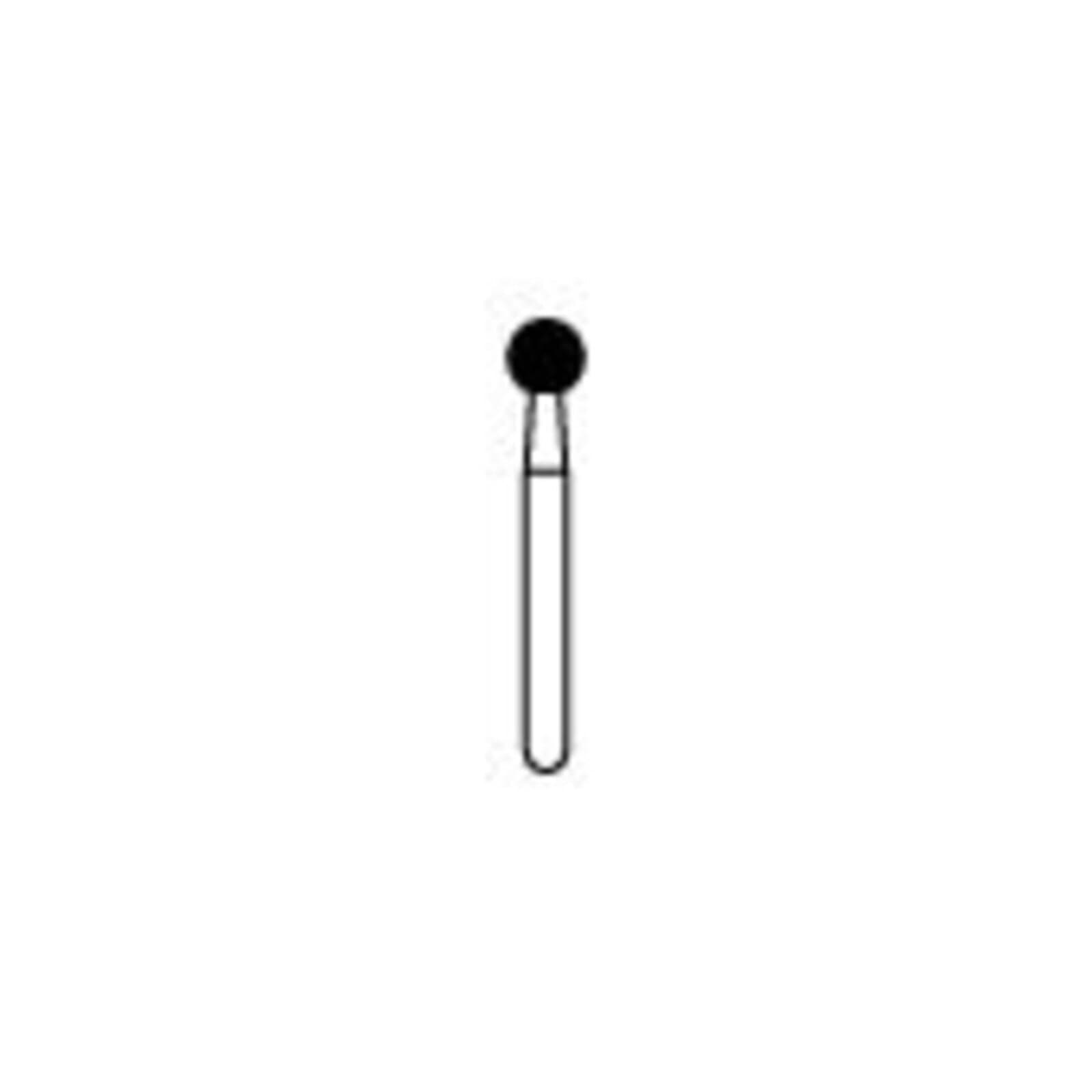NTI Diamond Bur, FG, Round, #801-029, 2.9 mm, Medium Grit, 5/Pk, M801-029 thumbnail 3