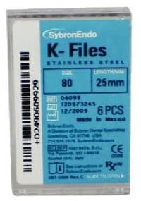 Kerr SybronEndo Stainless Steel K-Files, 25 mm, #80, Black, 6/Pk, 06099 thumbnail 8