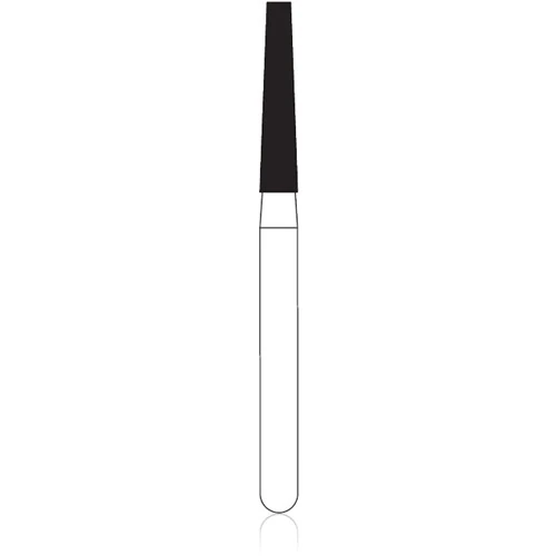 NTI Diamond Bur, FG, Taper Flat End, #SC848-016, 1.6 mm, Super Coarse, Black, 5/Pk thumbnail 7