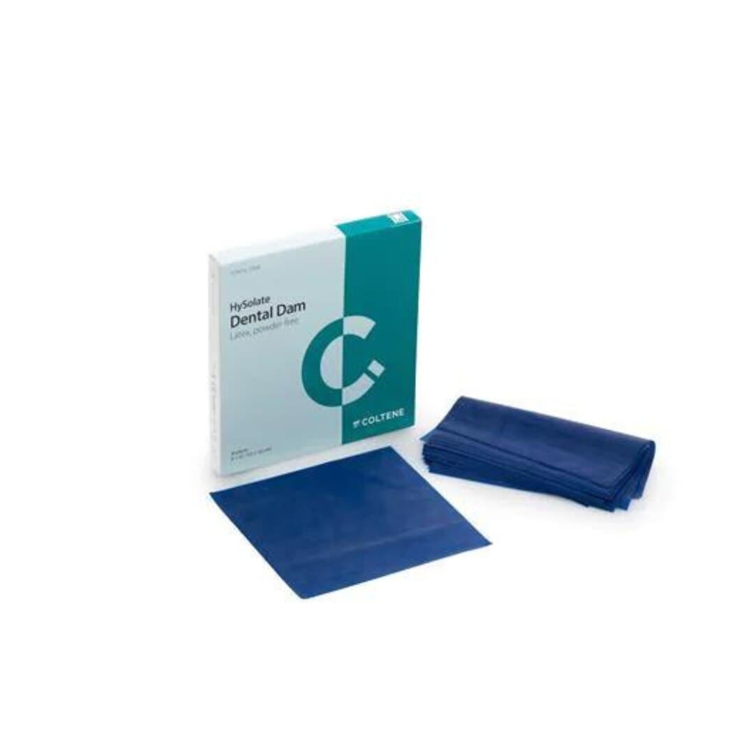 HySolate Latex Dental Dam, Blue Heavy, 6" x 6" (152 x 152 mm), Unscented, 36/Box, 60034443 thumbnail 3