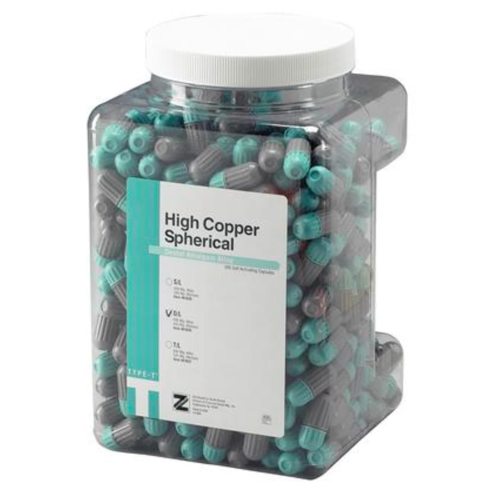 Zenith Type-T Spherical Amalgam Alloy Capsules, Fast Set, 3 Spill, 800 mg, Aqua/White, 500/Pack, 61037 thumbnail 2