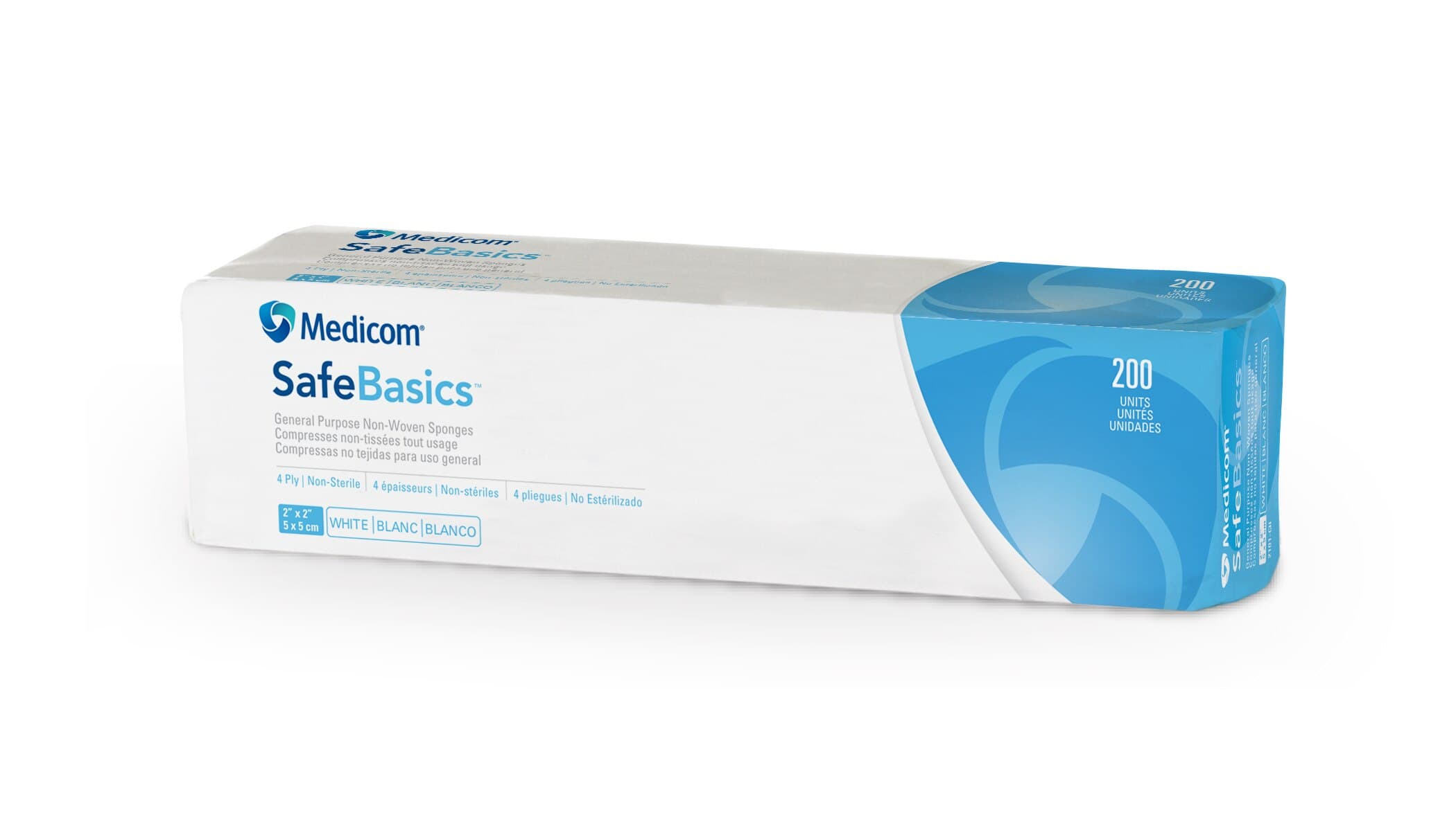 SafeBasics Non-Woven Sponges, 2" x 2", 4-Ply, Non-Sterile, 5000/Case, 2101-CH thumbnail 7