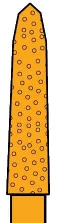 Two Striper Gold-Plated Curettage Diamond Burs, FG, 257.SB, Medium, Blue, 2.0 mm, 5/Pk, 2015623 thumbnail 3