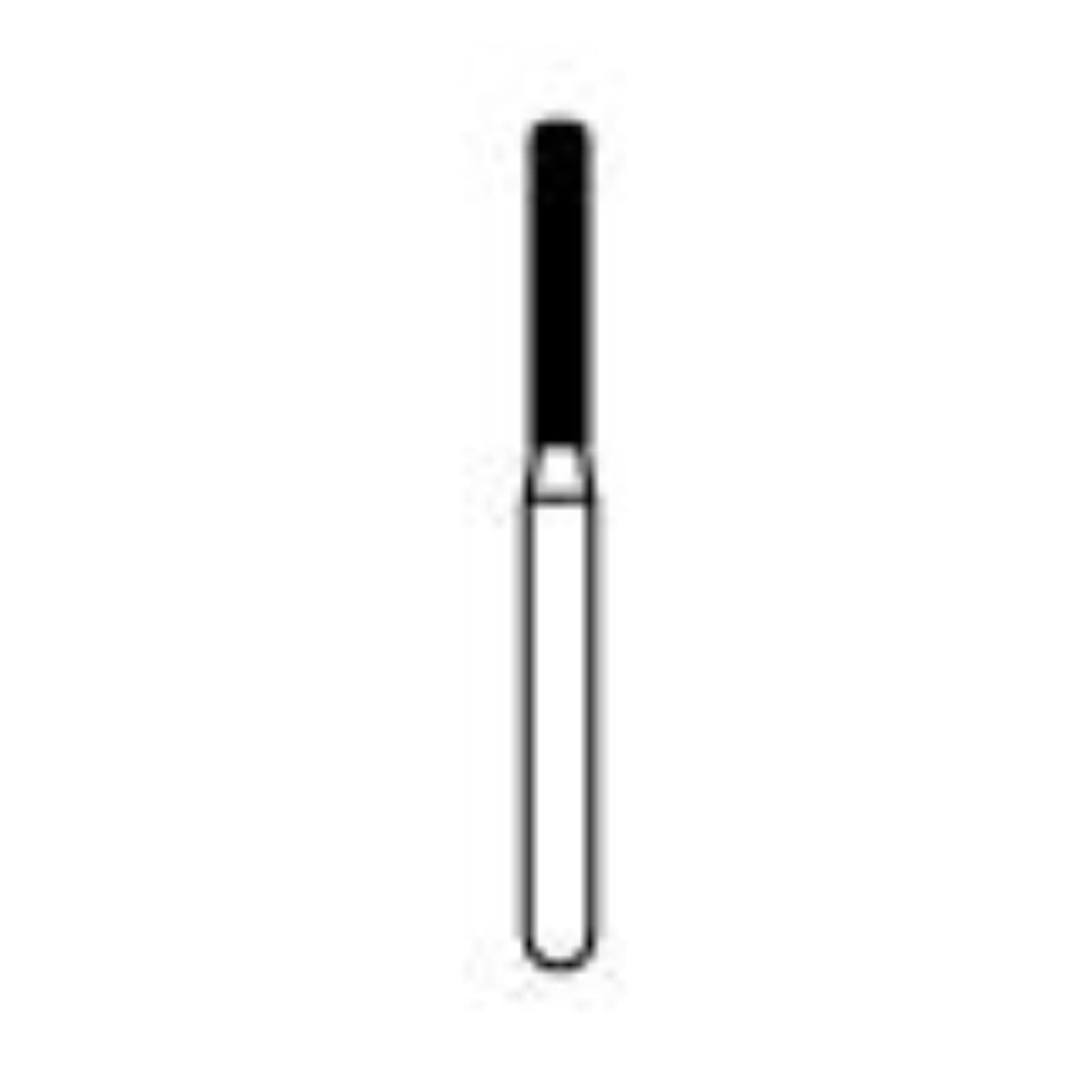 NTI Friction Grip Diamond Bur, Fine, Modified Shoulder Cylinder, #837KR-012, 1.2 mm Diameter, 8.0 mm Length, Red, 5/Pkg, F837KR-012 thumbnail 2