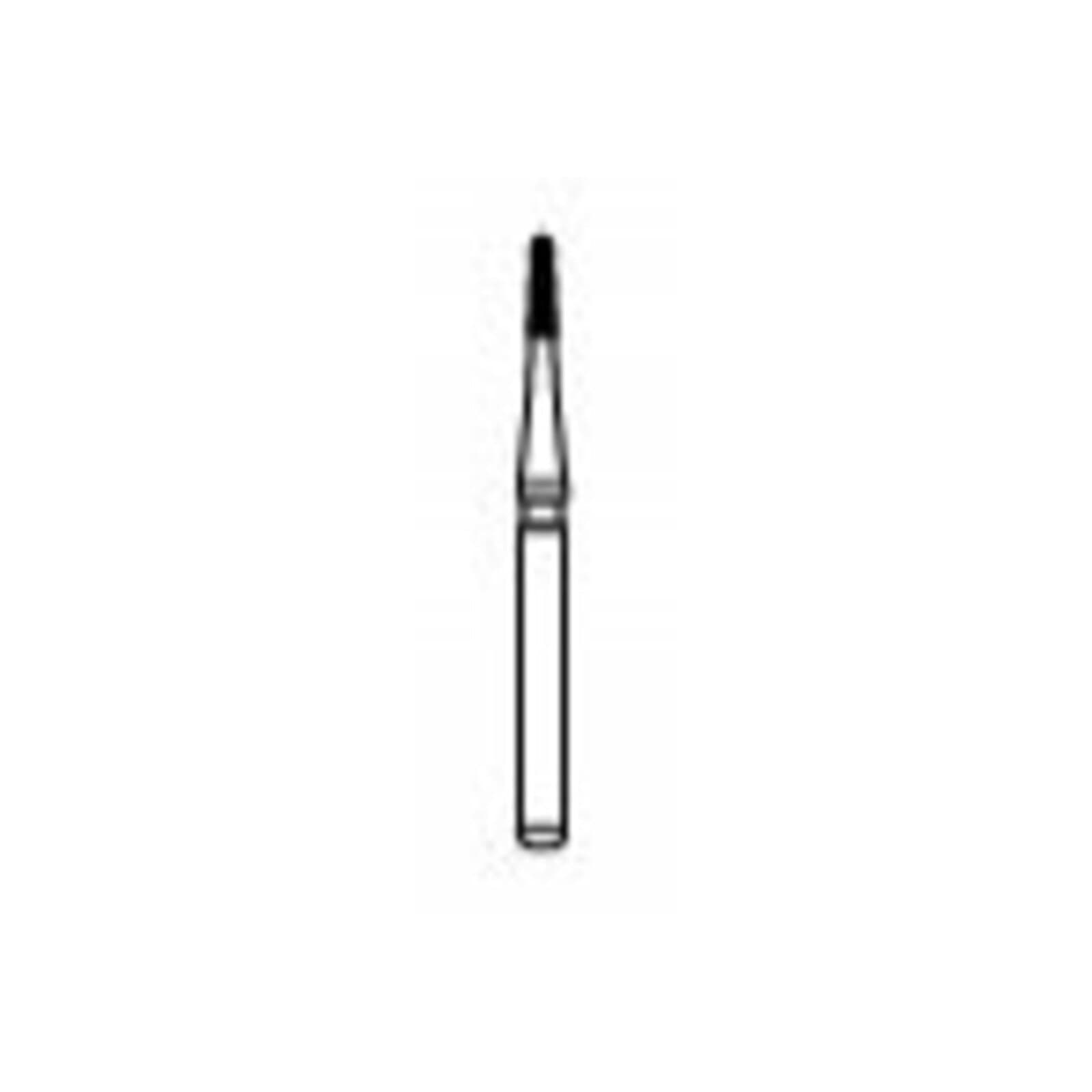 NTI Trimming & Finishing Carbide Bur, 12-Flute, FG, OA-2/7801, Bullet, Red, 5/Pkg, H247-009 thumbnail 2