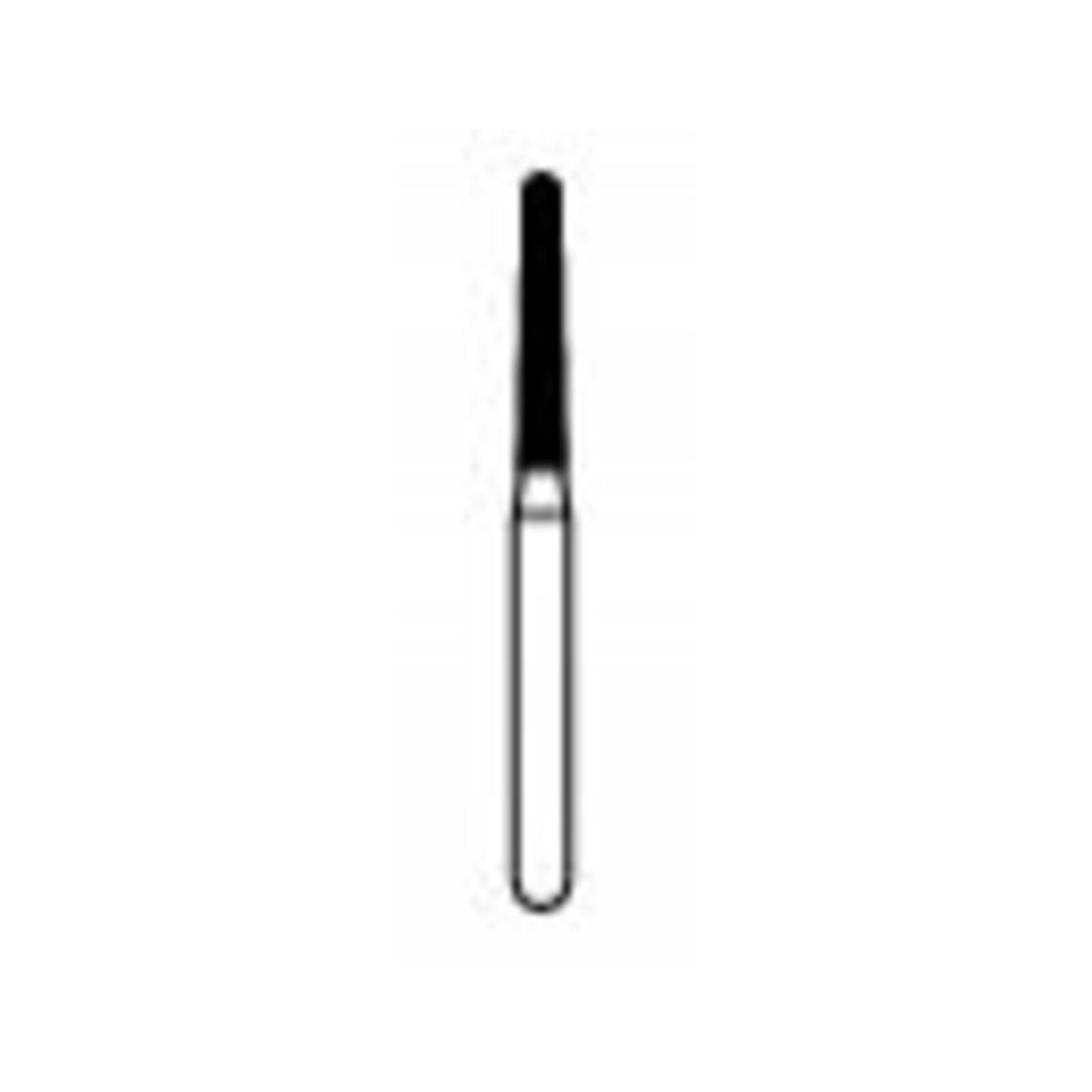 NTI Friction Grip Diamond Bur, Fine Grit, Long Round End Taper, #856L-014, 1.4 mm Head Diameter, 9.0 mm Head Length, Red Ring, 5/Pk thumbnail 2