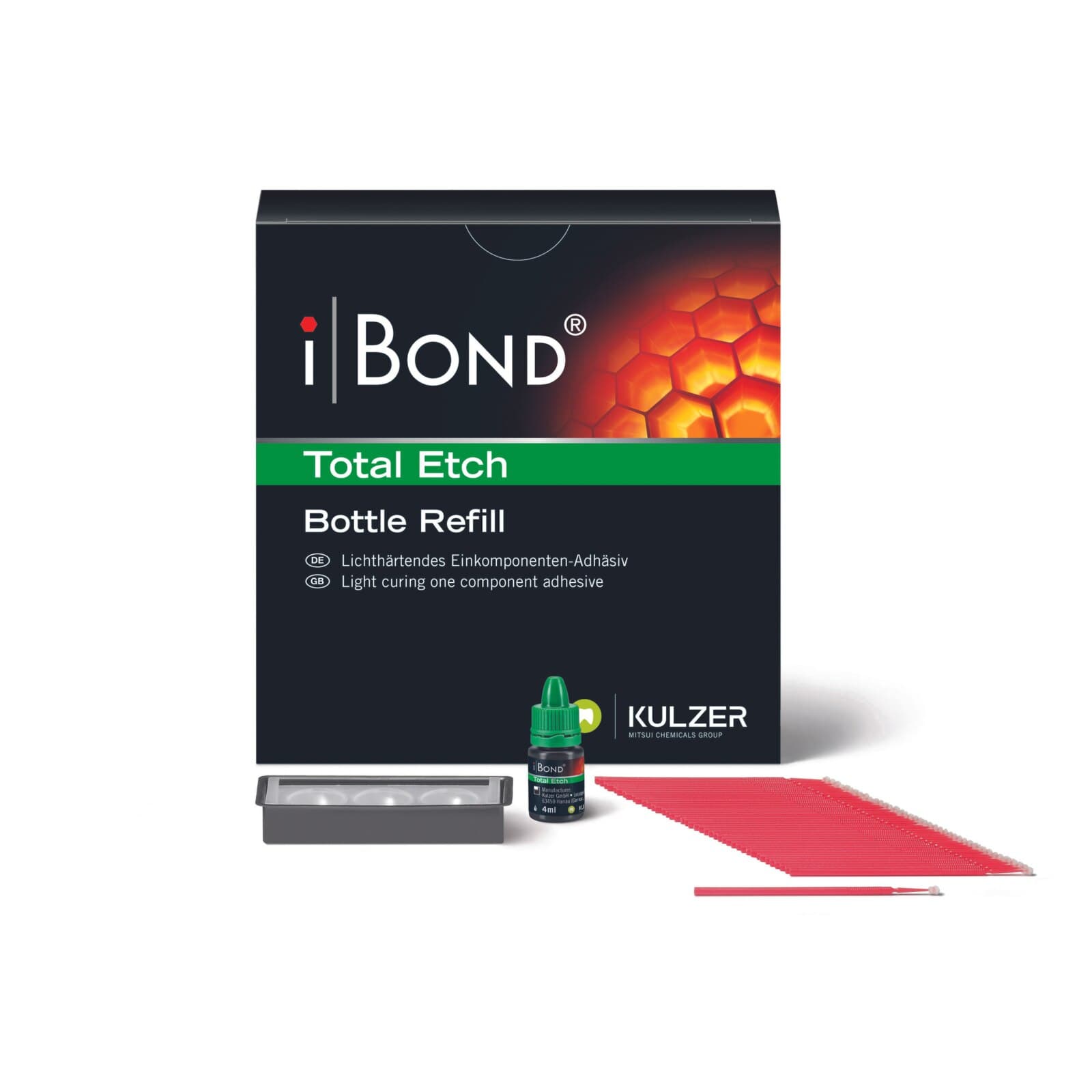 iBOND Total Etch Light-Cure Bonding Agent, Bottle Refill, 4 ml Bottle with 50 Application Tips, 66040094 thumbnail 3