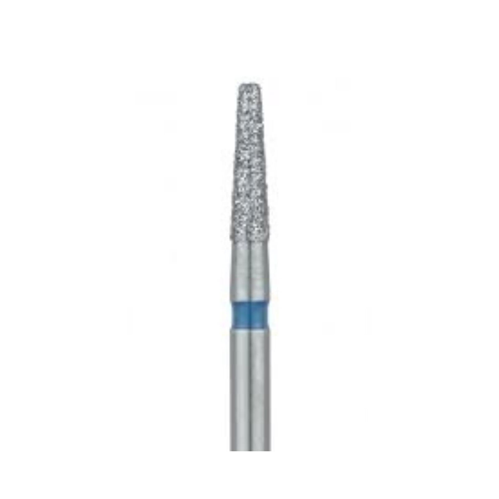 Meisinger 846-014-FG Multi-Use Diamond Bur, Flat End Tapered, Medium Grit (Blue Ring), 1.4 mm Head Diameter, 6.0 mm Working Length, Friction Grip, 5/Pack thumbnail 3