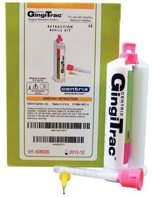 Centrix GingiTrac Gingival Retraction Paste Refill Kit, 1:1 Automix, 2 x 50 mL Cartridges, 10 Mixing Nozzles, 10 Dispensing Tips, 360100 thumbnail 3