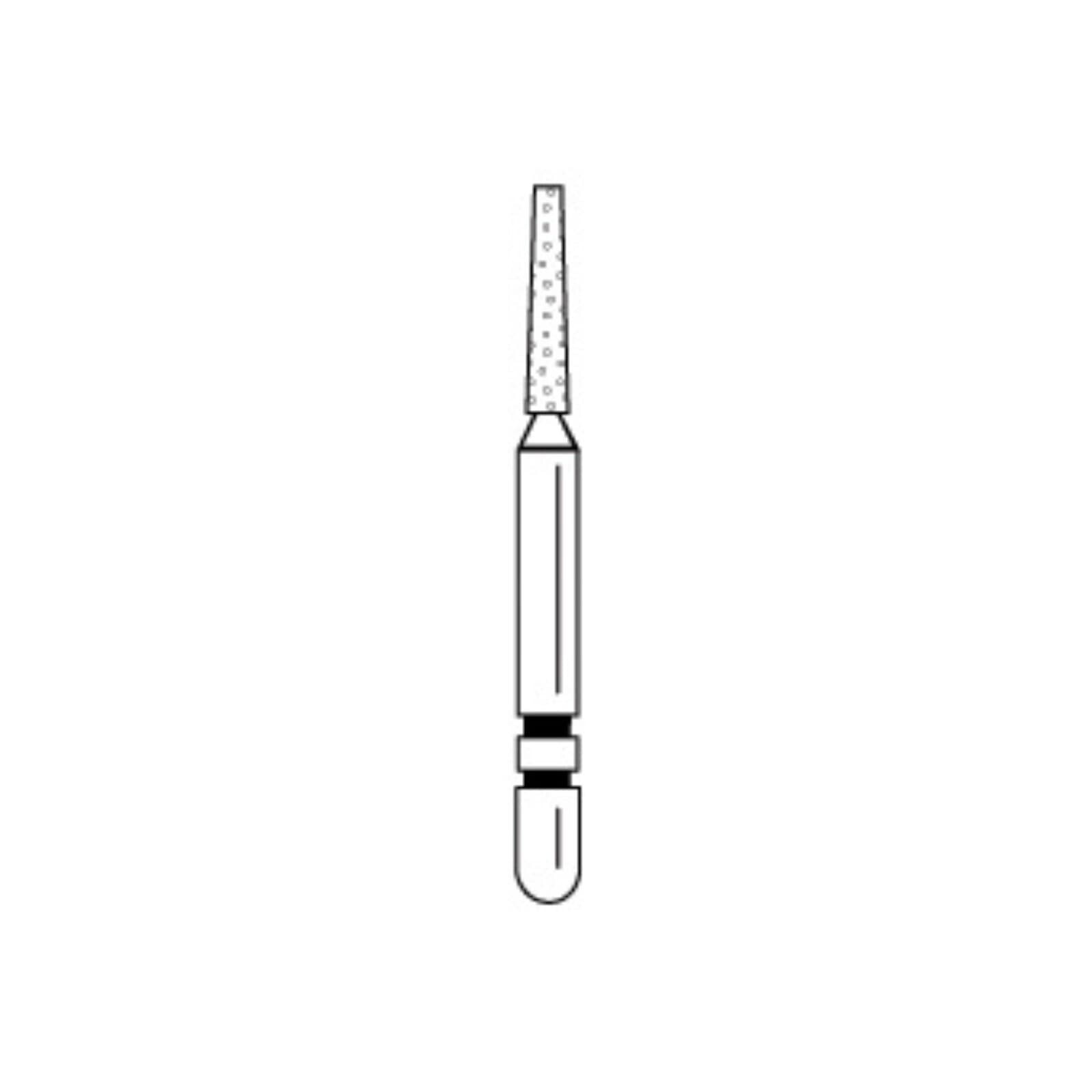 Two Striper Diamond Bur, FG, Flat-End Taper, #721.6C, 1.1 mm Major/0.8 mm Minor Diameter, Coarse, Green, 5/Pk, 2015354 thumbnail 3