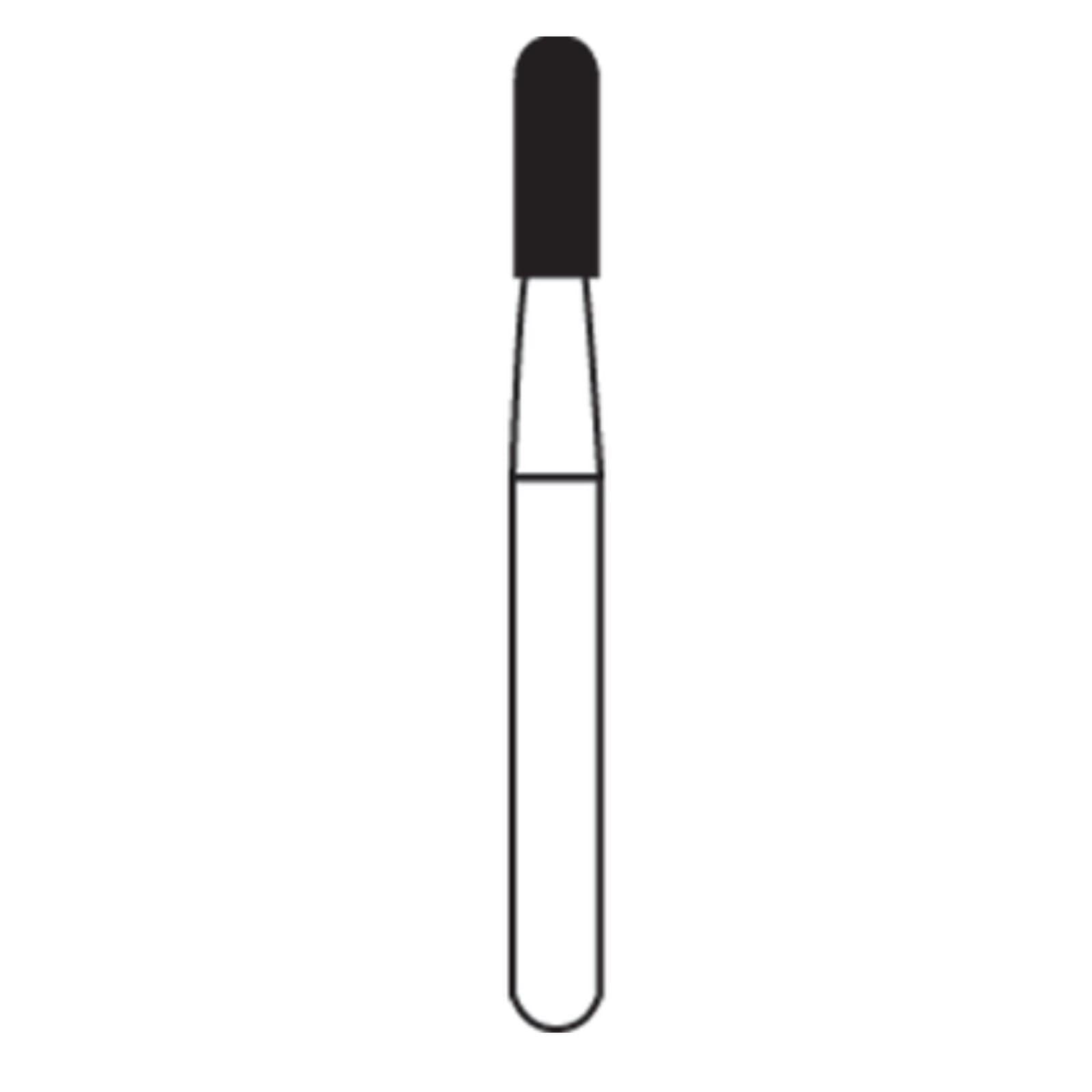 Alpen® Carbide Operative Bur, FG, Round End Cross Cut Fissure, #1558, 1.2 mm, 100/Pkg, R101558C thumbnail 2