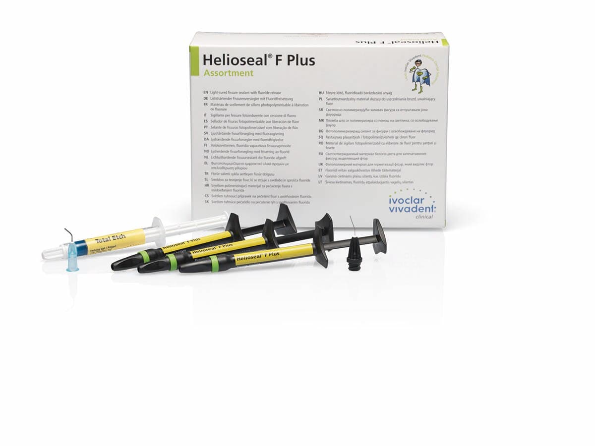 Helioseal F Plus Light-Cure Fluoride-Releasing Fissure Sealant, Assortment Pack, 1.25 g Syringes, 5/Box, 686770AN thumbnail 3