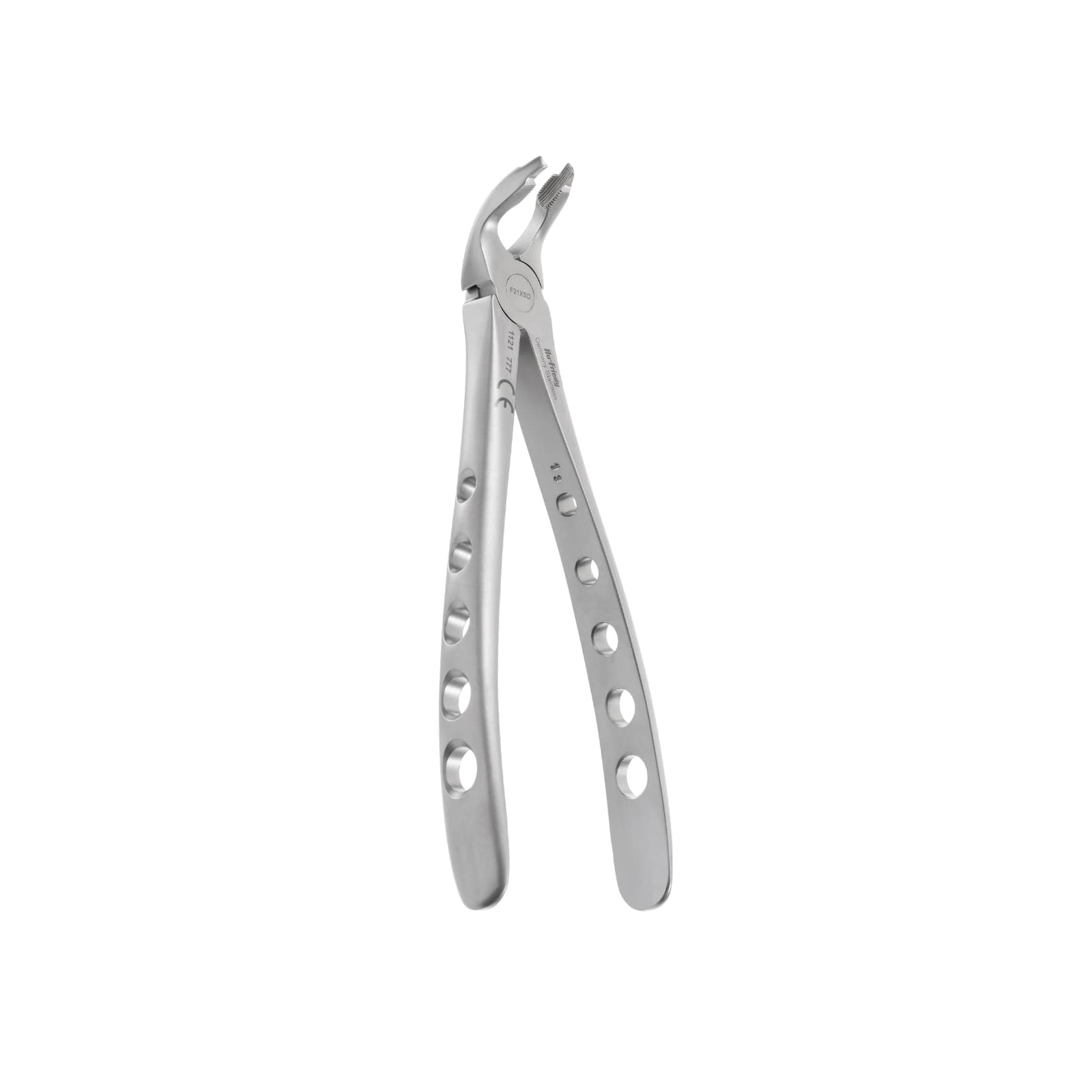 Hu-Friedy Atraumair Diamond-Dusted Extraction Forceps #217, Serrated, for Upper/Lower First and Second Molars - 217 Atraumair Forceps 1st and 2nd Molar Diamond Dusted - Image 1