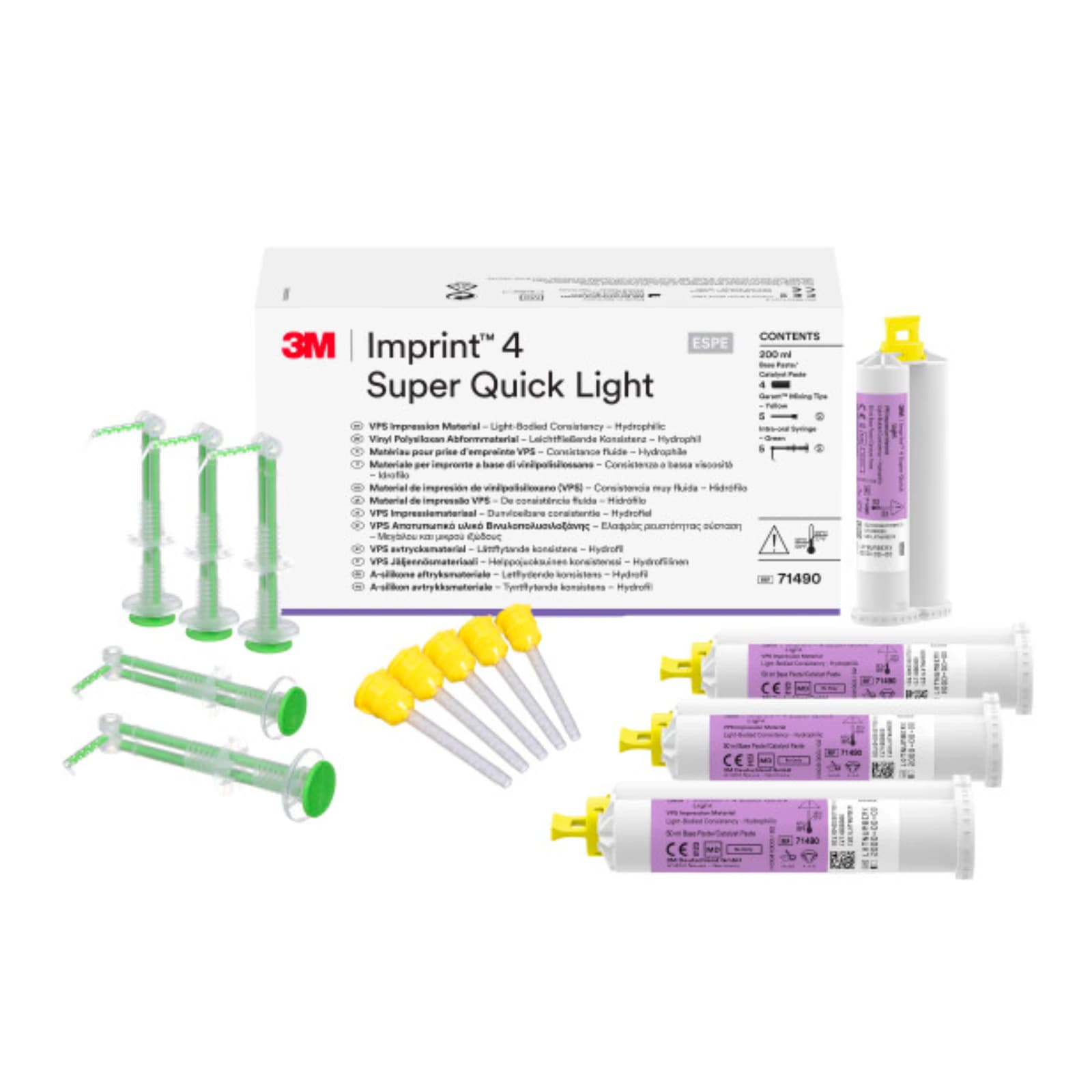 3M Imprint 4 Super Quick Light Body VPS Impression Material Refill, 50 ml Garant Cartridges, Purple, 4/Pk, 71490 thumbnail 7