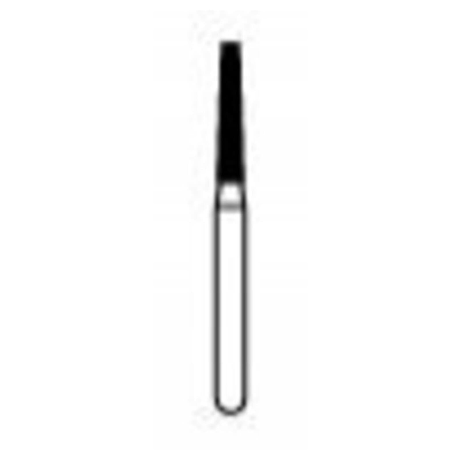 NTI Friction Grip Diamond Bur, Fine Grit, Flat End Taper, #847-014, 1.4 mm Head, 8.0 mm Length, 5/Pk thumbnail 2