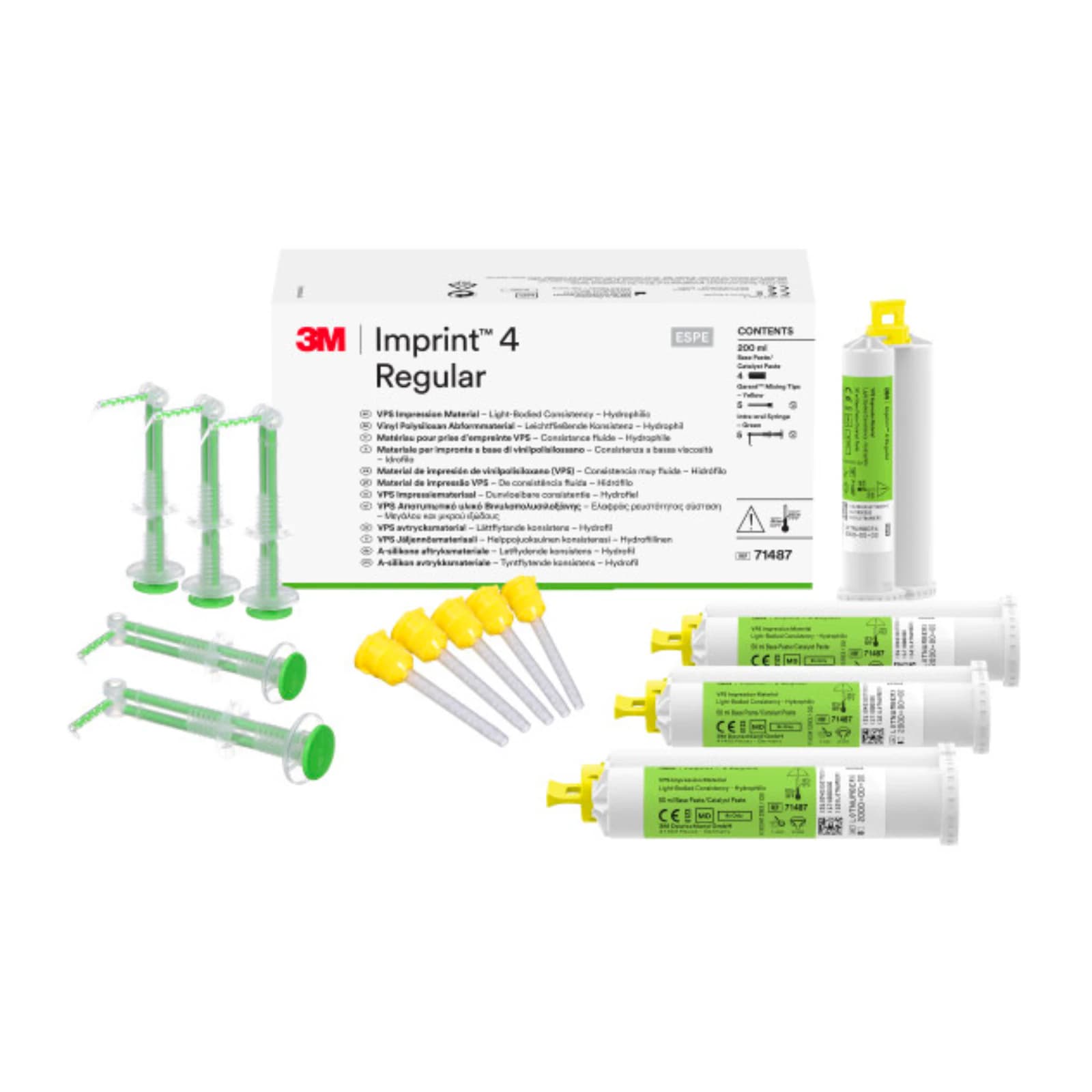 3M Imprint 4 VPS Impression Material, Regular Body, Regular Set, Refill, 4 x 50 ml Cartridges, 71487 thumbnail 7