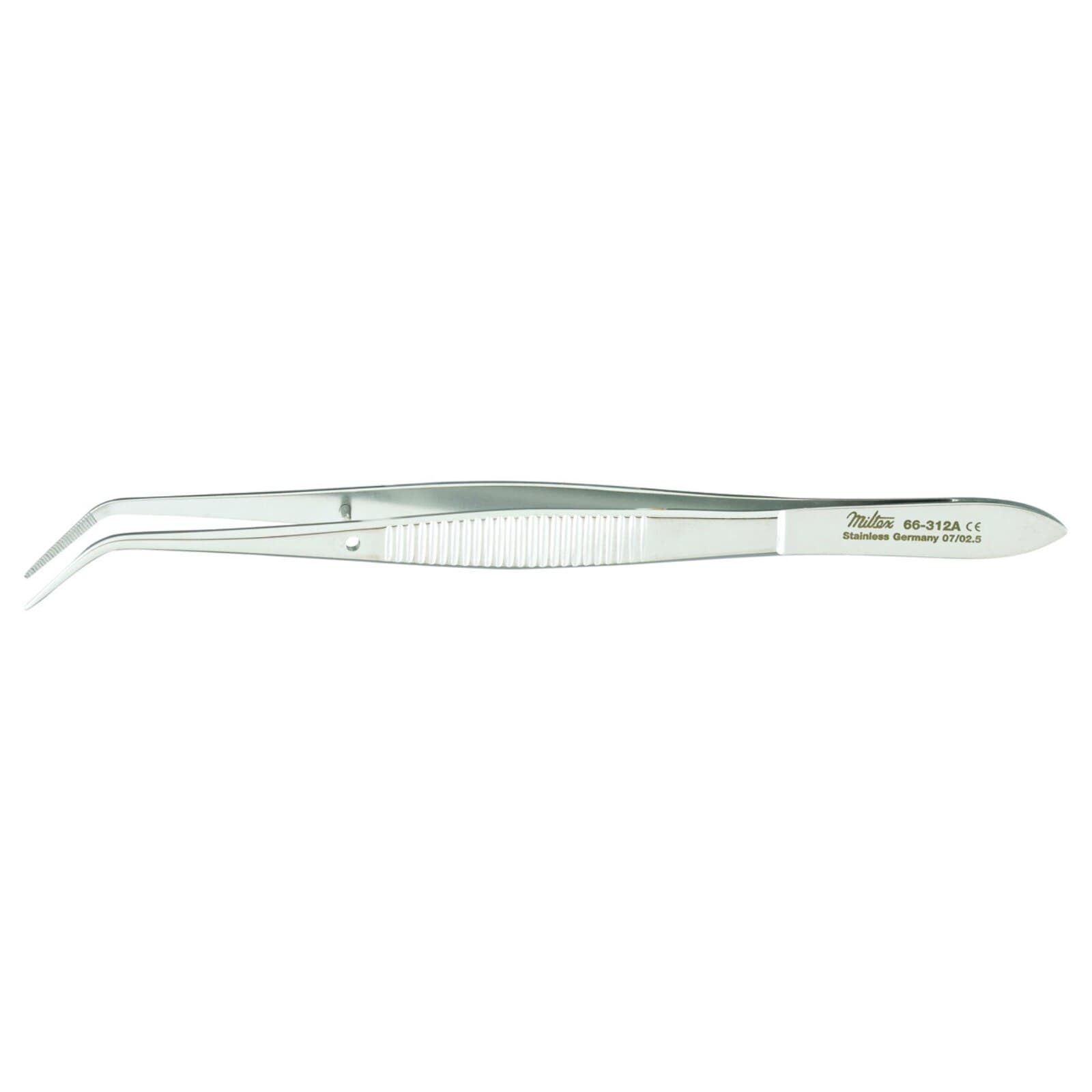 Miltex College Cotton and Dressing Pliers, 312A Perry, Angled, Serrated Tips, 66-312A thumbnail 2