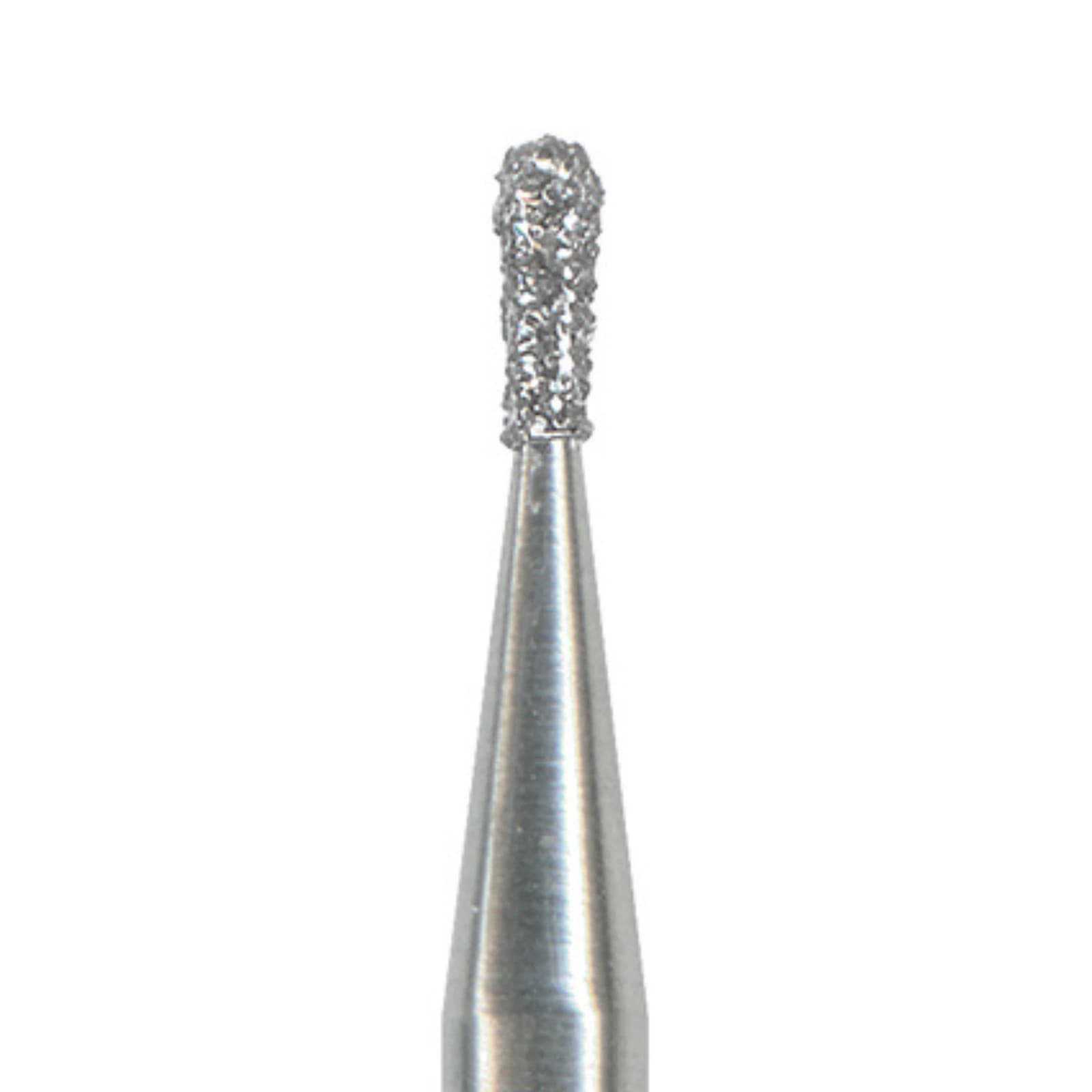 NTI Diamond Bur, Friction Grip (FG), Medium Grit, Pear Round End, #M822-010, 1.0 mm Diameter, 2.0 mm Length, 5/Pk - NTI&reg; FG Diamonds - Medium - #822-010 (2.0) - Image 1