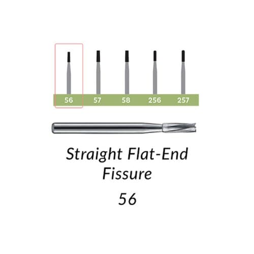 Alpen® Carbide Bur FG Straight Fissure #56, 0.9 mm Diameter, Friction Grip, 100/Bx thumbnail 2
