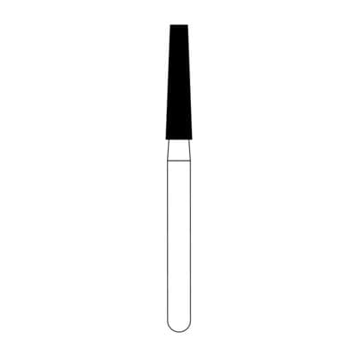 NTI Diamond Bur, Flat End Taper, Medium Grit, Friction Grip (FG), #847-018 / M847-018, 1.8 mm Head Diameter, 8.0 mm Head Length, 5/Pk thumbnail 2