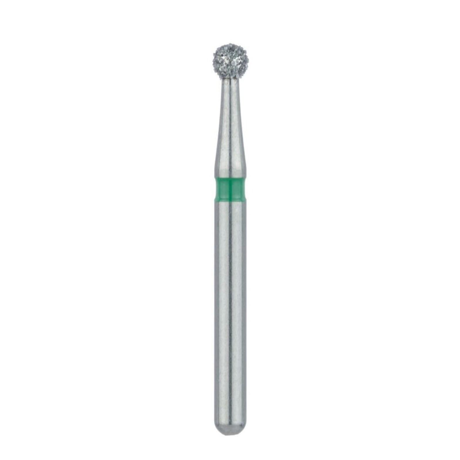 Meisinger Multi-Use Diamond Bur, FG, Round, #801G, 1.8 mm, Coarse, Green, 5/Pk, 801G-018-FG thumbnail 3