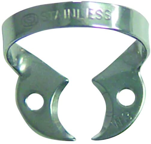 Ivory Stainless Steel Wingless Rubber Dam Clamp, #W3, Flat Jaws for Small Molars, 1/Pk, 50057522 thumbnail 9