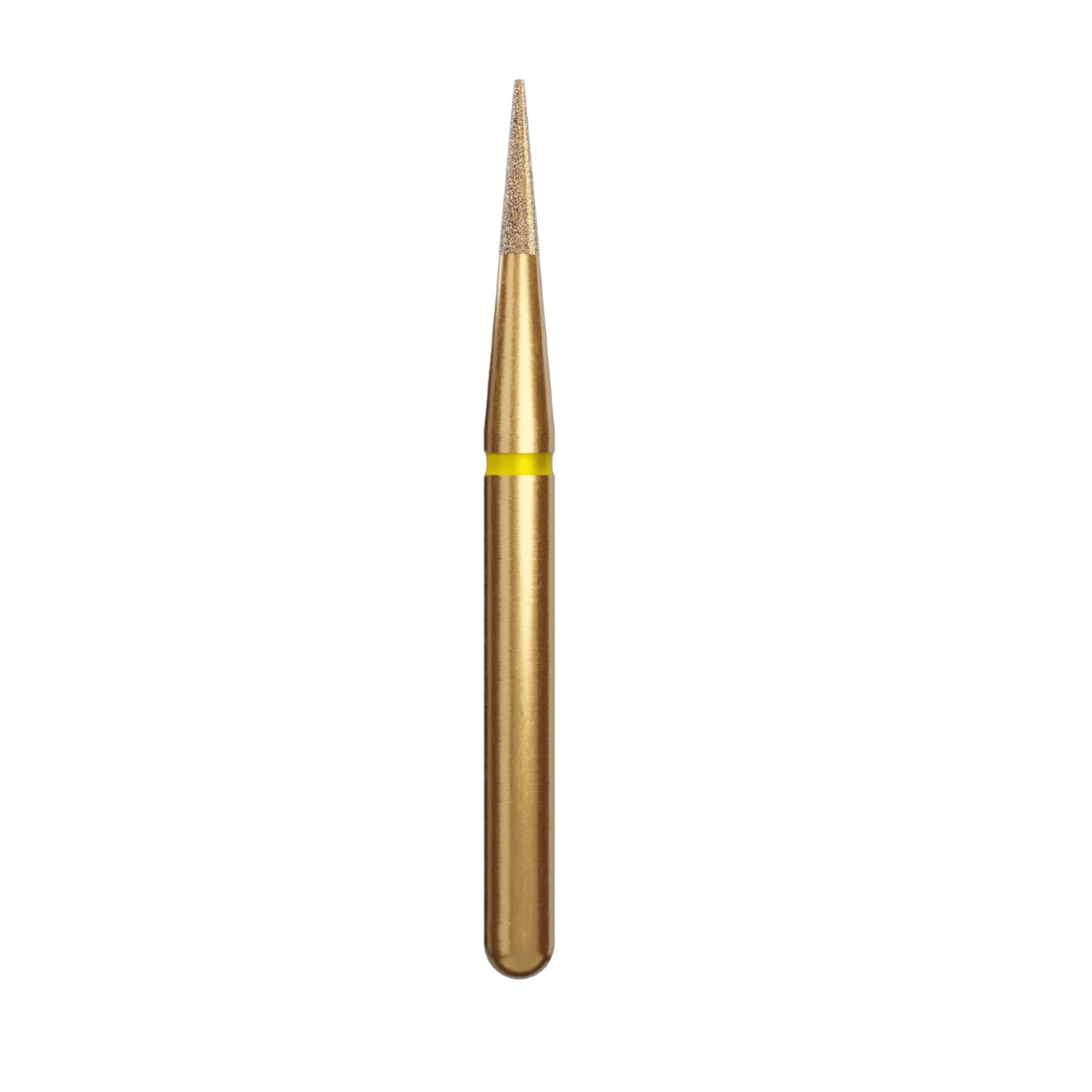 Alpen Multi-Use Diamond Bur, FG, Esthetic Finishing, #133, 1.0 mm, Extra Fine (45μm), Yellow, 5-Pack, R133EF010FG thumbnail 2