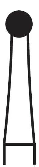 Alpen SteriX Operative Surgical Carbide Burs, FGOS, Round, #6, 1.8 mm, 10/Pk, RS500006 thumbnail 3