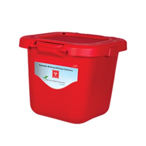 Solmetex Biohazard/Sharps Container, 20 Gallon, Red, with Lid and Disposal System thumbnail 2