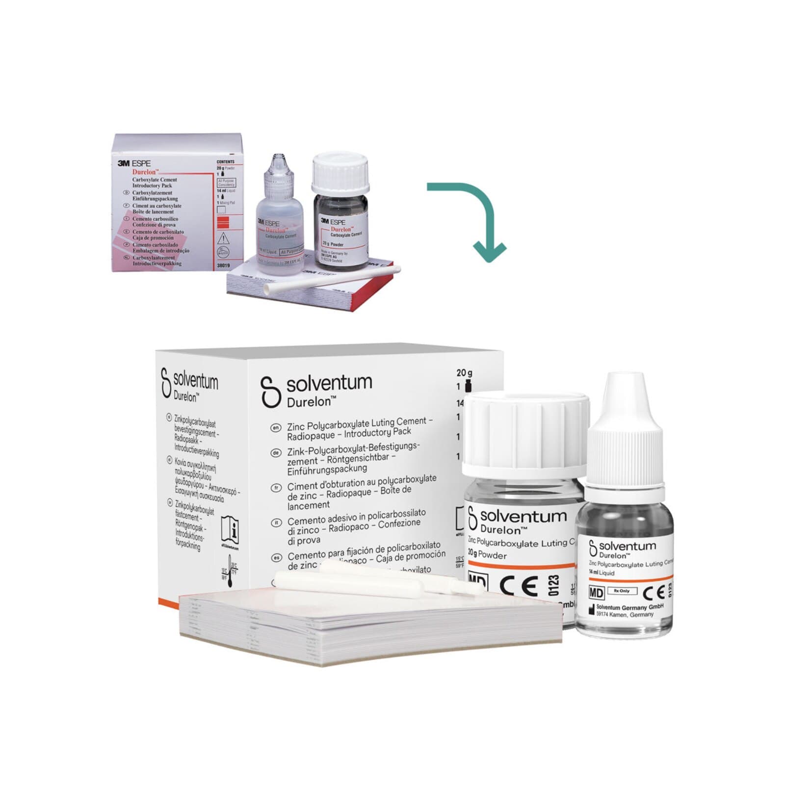 Durelon Carboxylate Luting Cement, Regular Set, Triple Pack, 20 g Powder, 40 mL Liquid, 38234 thumbnail 7