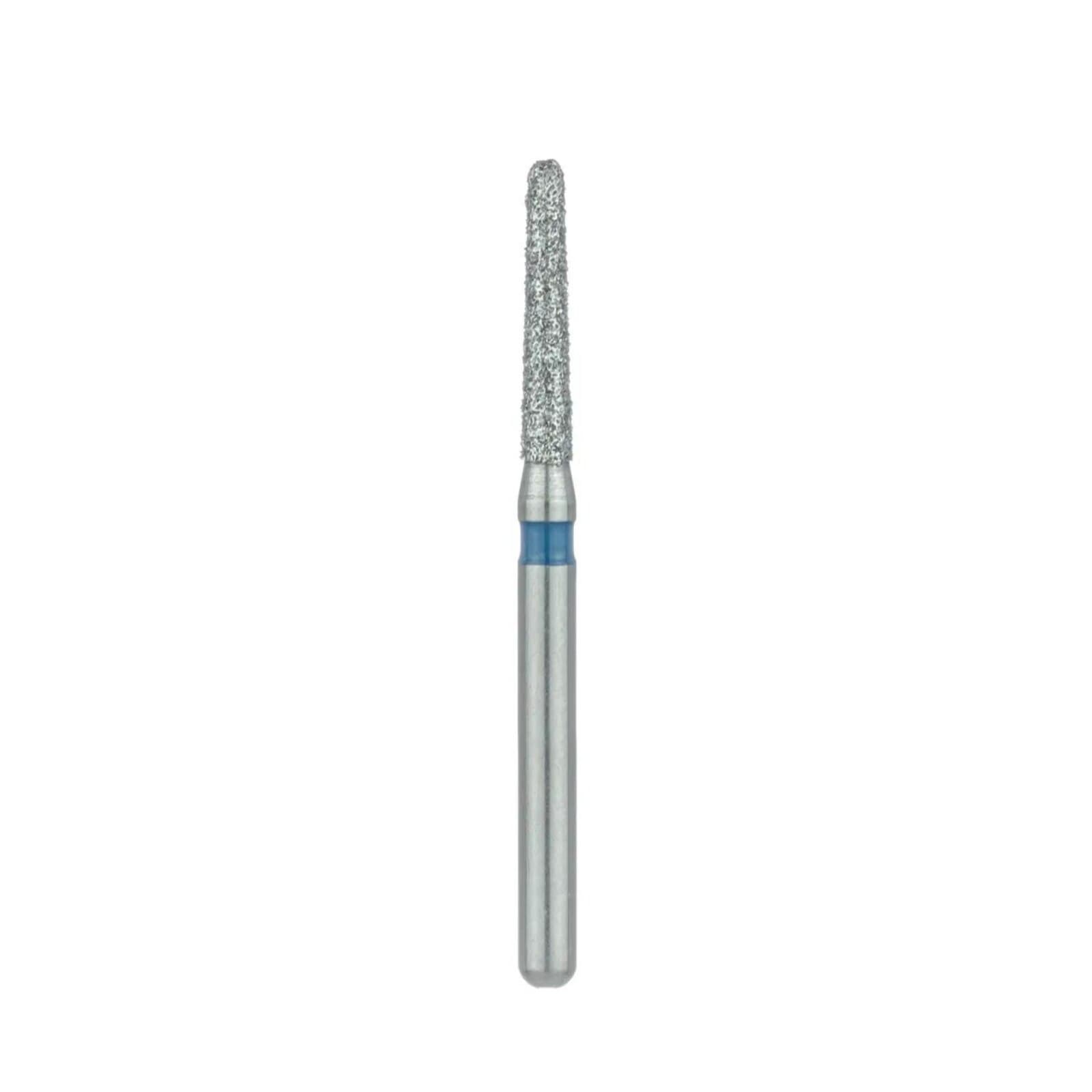 Meisinger 850-014-FG Multi-Use Diamond Bur, Round End Taper, Medium Grit, Blue Ring, 1.4 mm Head, 8 mm Working Length, Friction Grip, 5/Pk thumbnail 3