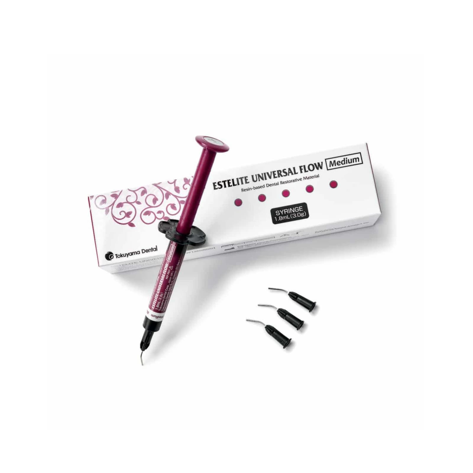 Estelite Universal Flow Medium Flow Flowable Composite Syringe, Shade A4, 3 g, 13886 - Estelite Universal Flow Medium Syringe - Image 1