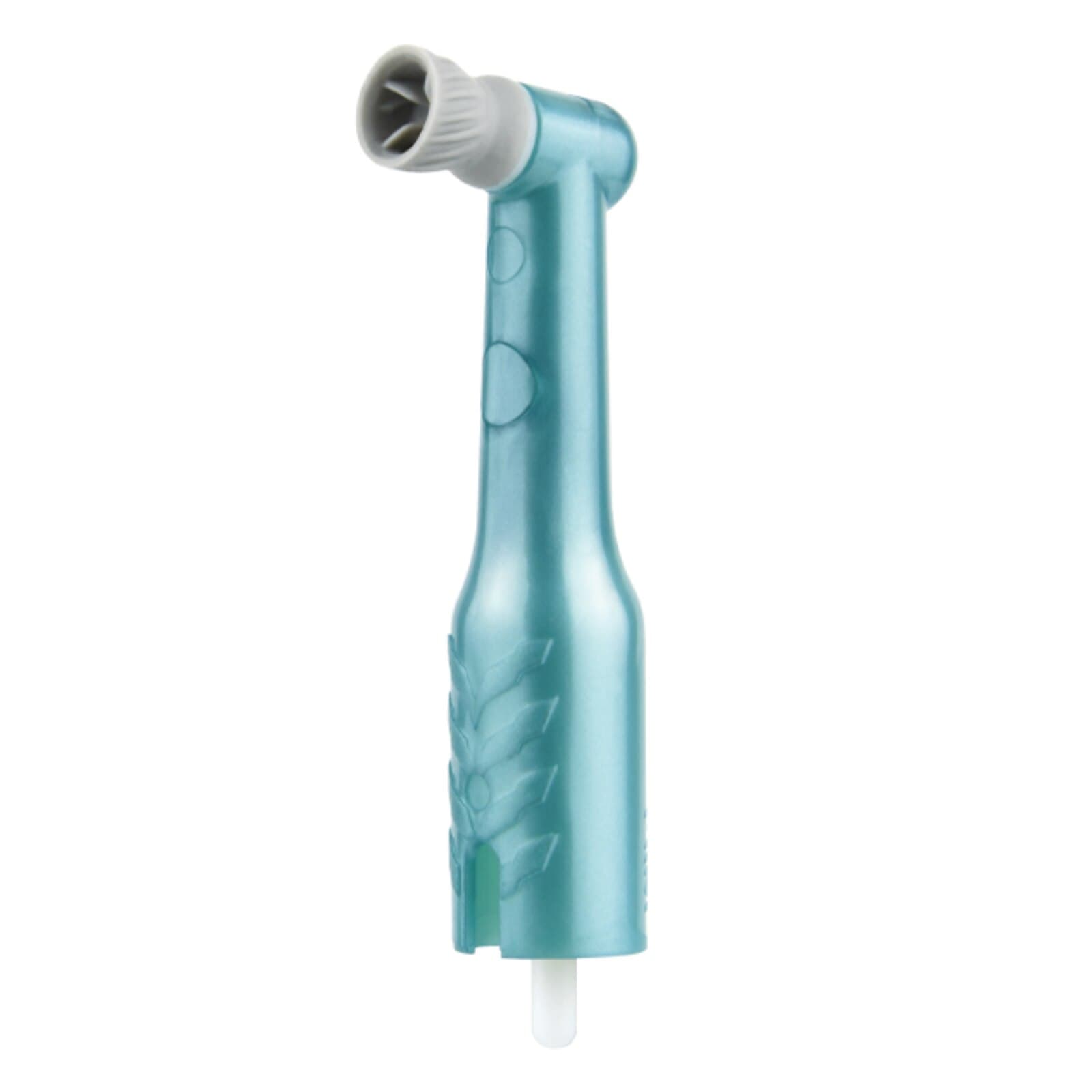Pac-Dent Mini 90 Sterile Disposable Prophy Angle, 90 Degree, Gray Soft Cup, Turquoise, Latex-Free, 500/Box, S163-90-500 thumbnail 3