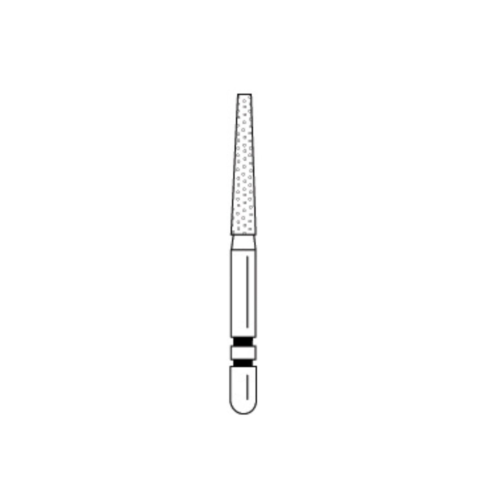 Two Striper Diamond Burs, FG, Flat-End Taper, 703.9, 1.8 mm Major/1.1 mm Minor Diameter, Coarse, Green, 5/Pk, 2015346 thumbnail 3