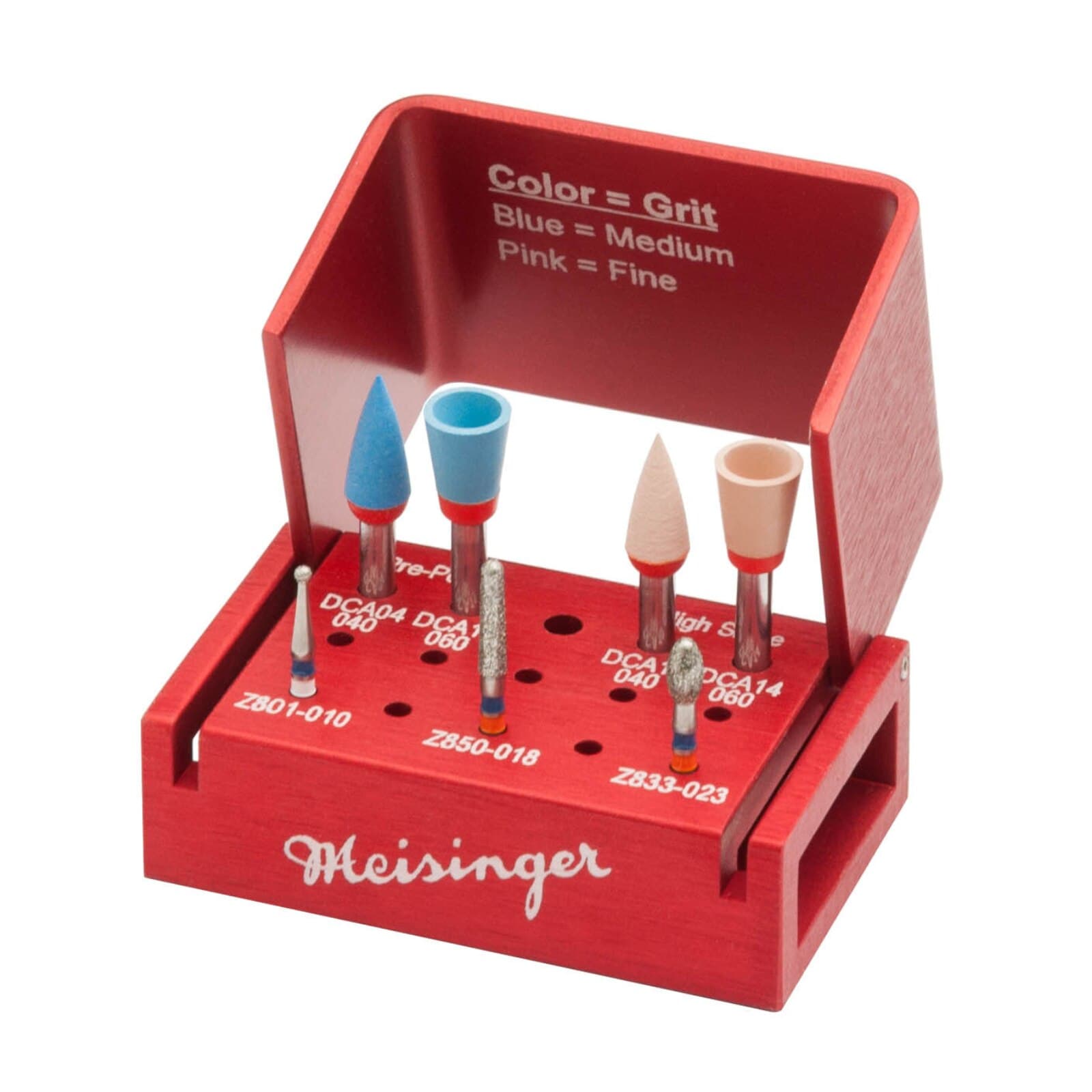 Meisinger LUSTER for Zirconia Intraoral Adjusting and Polishing Kit, 7 Pieces with Bur Block, LUS91 thumbnail 6