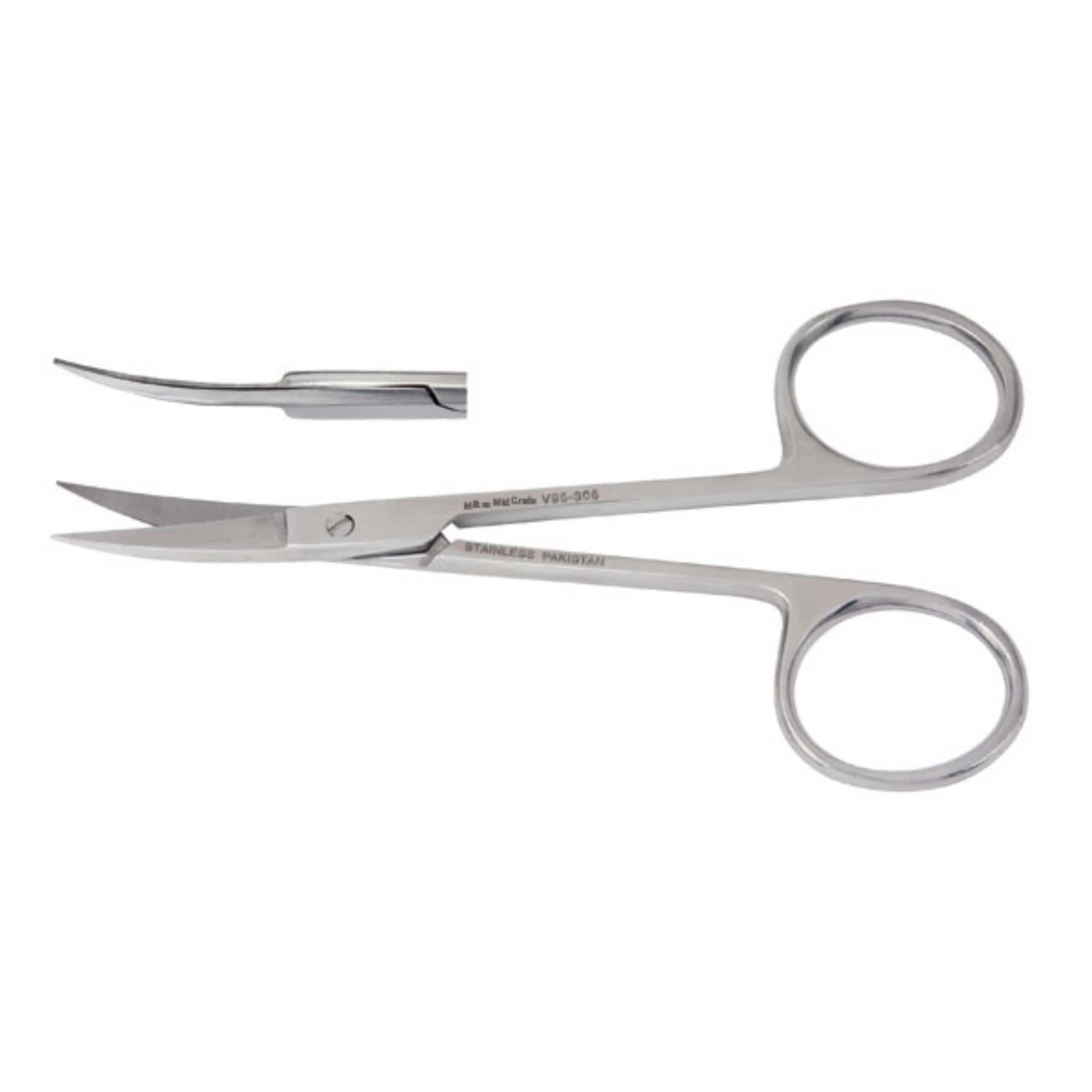Miltex Vantage Iris Scissors, Curved, 4-1/8", Stainless Steel, V95-306 thumbnail 7
