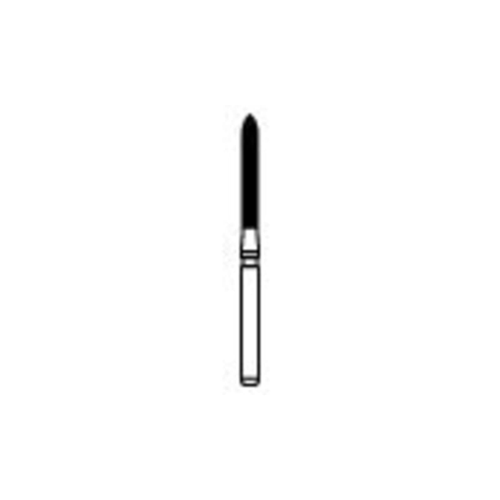 NTI Trimming & Finishing Carbide Bur, 12-Flute, FG, Parallel Bevel, Red, H284-014, 1.4 mm, 5/Pkg thumbnail 2