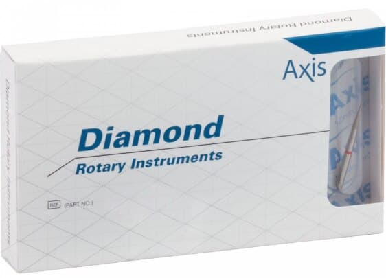 NTI Diamond Bur, FG, Needle, #F858-014, 1.4 mm, Fine, Red, 5/Pk thumbnail 7