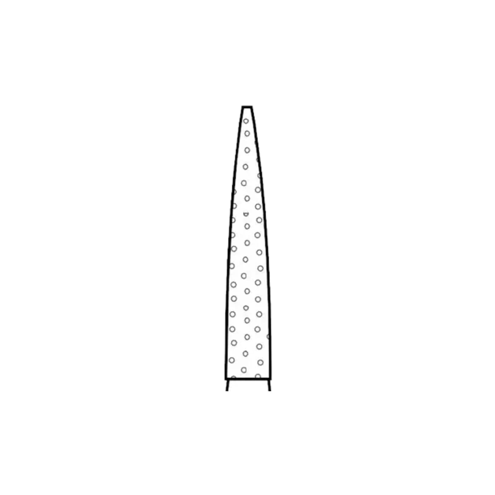 Two Striper Diamond Bur, FG, Flame, 260.8C, 1.4 mm Major/0.4 mm Minor Diameter, 8 mm Length, Coarse, Green, 5/Pk, 2015123 thumbnail 7