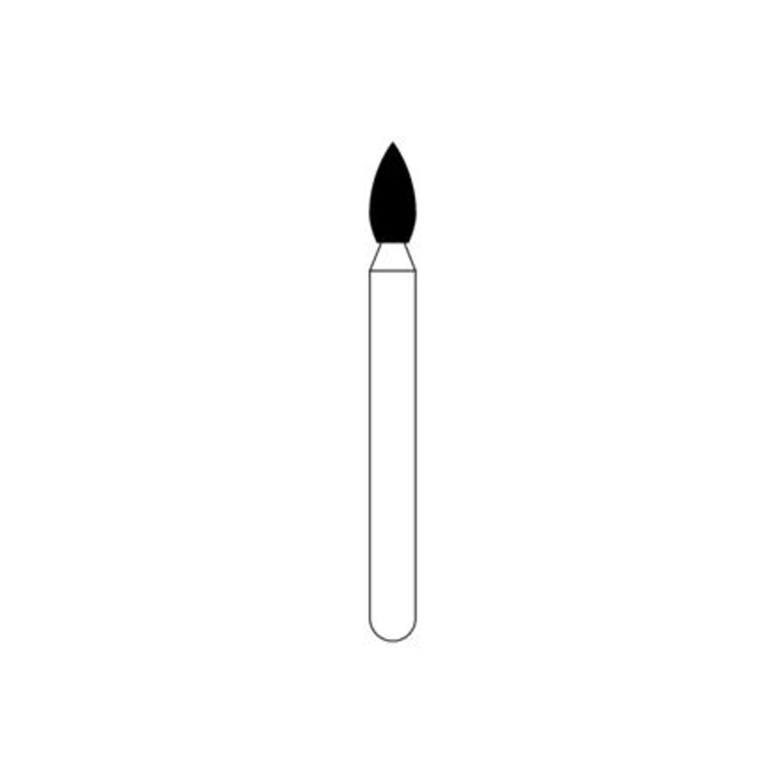 NTI Ultra Fine FG Diamond Bur, Pointed Football #368-016, 1.6 mm Diameter, 3.5 mm Head Length, 5/Pk, UF368-016 thumbnail 2