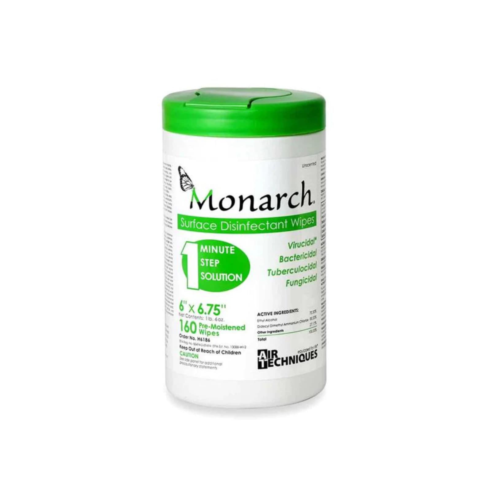 Monarch Surface Disinfectant Wipes, 6" x 6.75", 160/Canister, H6186 thumbnail 7