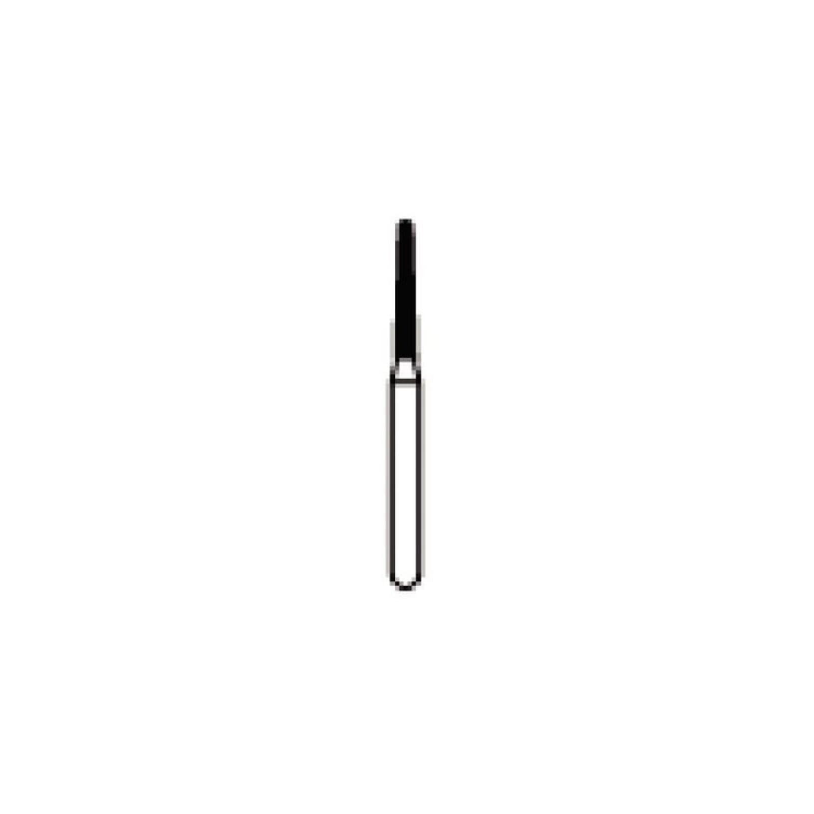 NTI® FG Diamond Bur, Super Coarse, Round End Taper, Short Shank, #856-025, 2.5 mm Head, 8.0 mm Length, 5/Pkg, SC856-025M thumbnail 2